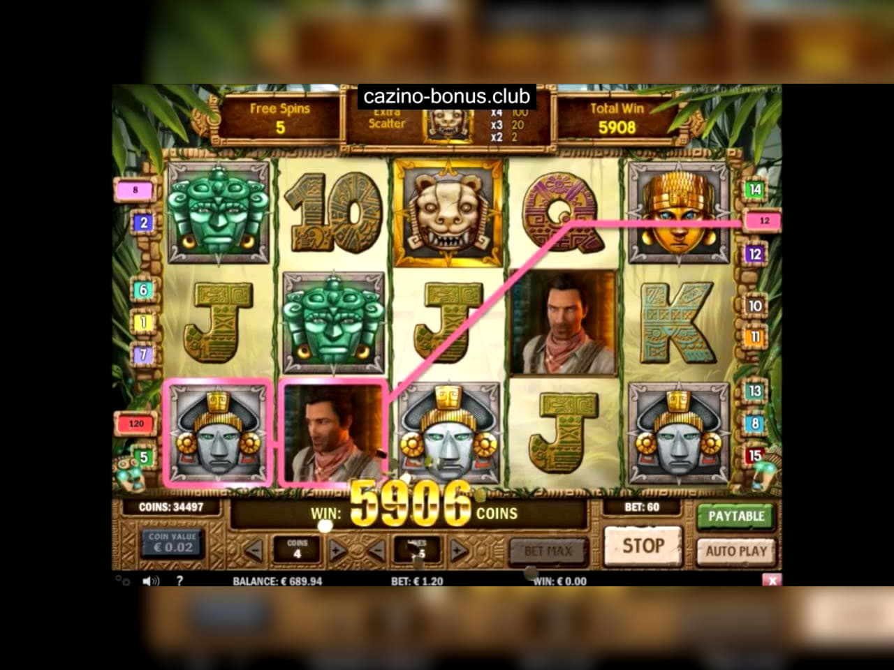 280 Freispiele bei Casino Cruise